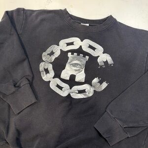 Crooks & Castles Black Money Chain Graphic Men’s Crewneck Sweatshirt